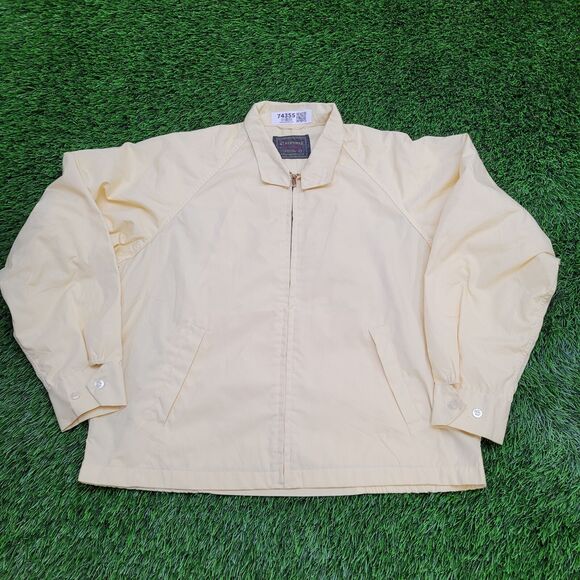 Vintage 80s Blouson Jacket Large 42 24x24 Yellow - Picture 1 of 11
